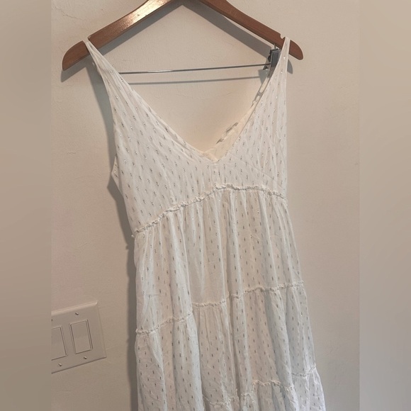 Splendid Gwendolyn Maxi Dress in Shimmer White Sz XS - Picture 6 of 11